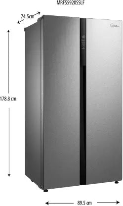 Midea 584 L Frost Free Side by Side Refrigerator (Stainless Steel Finish, MRFS5920SSLF)(OPEN BOX) Midea 584 L Frost Free Side by Side Refrigerator (Stainless Steel Finish, MRFS5920SSLF)(OPEN BOX)
